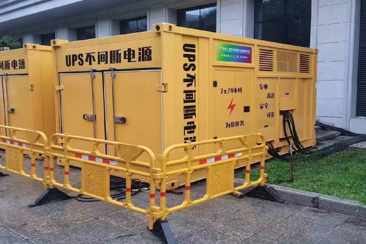 开平发电机租赁施工现场